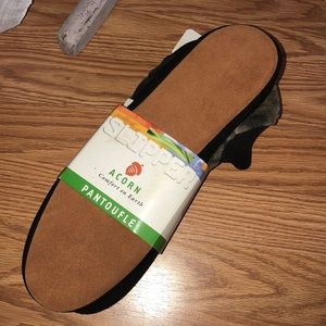 acorn polar fleece slippers